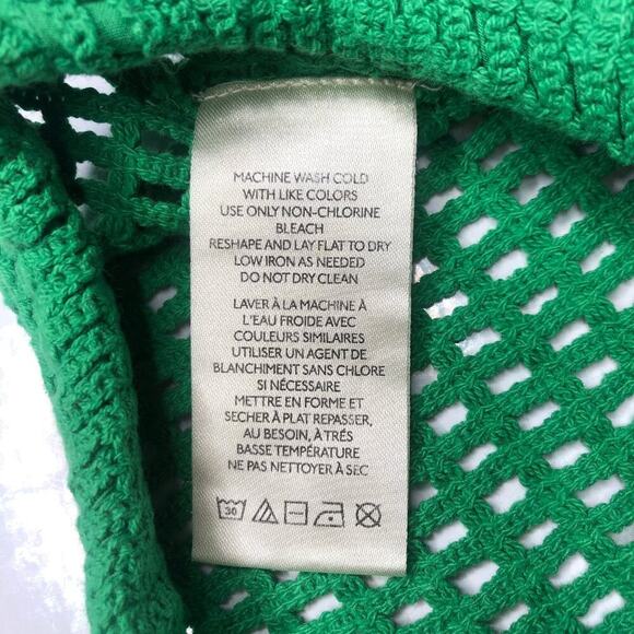 NWT BDG Open-Knit Kelly Green Baja Crochet Drawstring Waist Coverup Shorts, M - Picture 7 of 12